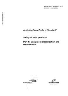AS/NZS IEC 60825.1:2011